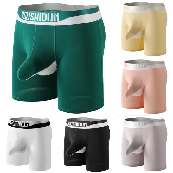 Isvgxsz New Mens Boxers Briefs Clearance Men Casual Solid Breathable Low Waist Buttock Lift Underwear Boxers Pants Soft Satiny Boxers Men New Arrivals Underpants Green