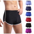thumbnail image 1 of Pounoo New Mens Underwear Boxer Briefs Men's Underwear Low Waist Fashion Color Comfortable Erotic Panties Soft Satiny Mens Briefs Men's New Arrivals Underpants Purple, 1 of 8