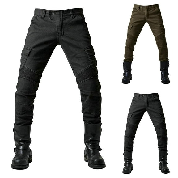 Isvgxsz New Pants for Men Jeans Men Fashion Zipper Button Solid Casual Pocket Sports Trousers Pants Cargo Pants For Men Full Length Pants Army Green L