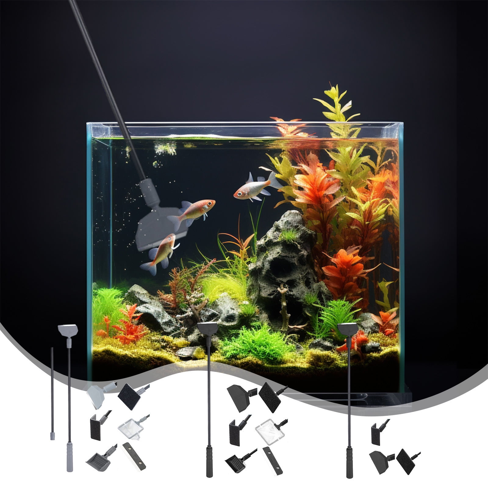 Isvgxsz New Pet Essentials Algaes Water Plants Grass Cleaning Kit 5In