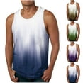 thumbnail image 1 of Isvgxsz New Tank Tops Men Cozy Fashion Casual Men's Summer Loose Waistcoat Print Sport Round-Neck Tank Features Uv Protection Mens Athletic Sleeveless Shirts Army Green, 1 of 5