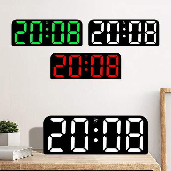 Isvgxsz New & Trending Clearance Large Digital Wall Clock Temperature and Humidity Display Night Mode Table Clock 3 Display Modes 12/24H Electronic Led Clock Kitchen Decor