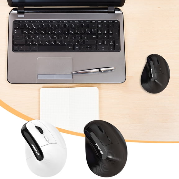 Pounoo New & Trending Vertical Wireless Mouse Ergonomic Design Reduces Muscle Strain Rechargeable Easter Meal for Less