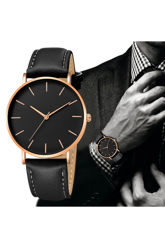 Watches for Men Fashion Men Date Alloy Case Synthetic Leather Analog Quartz Sport Watch Easter Decorations