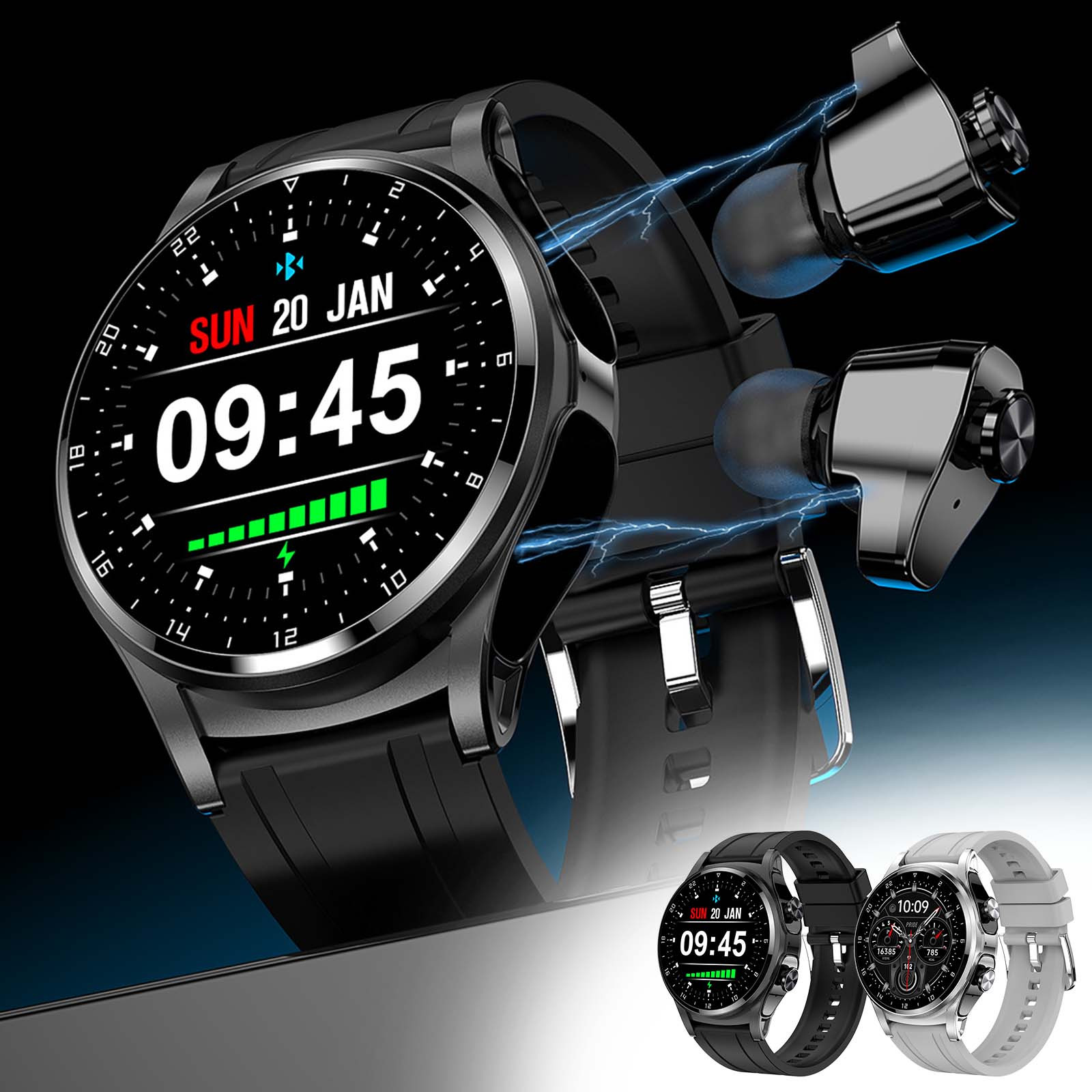 Isvgxsz Watches for Women Earphones, Smartwatches, 2In1 Call Round