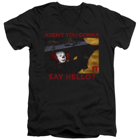It 1990 - Hello - Slim Fit V Neck Shirt - Medium