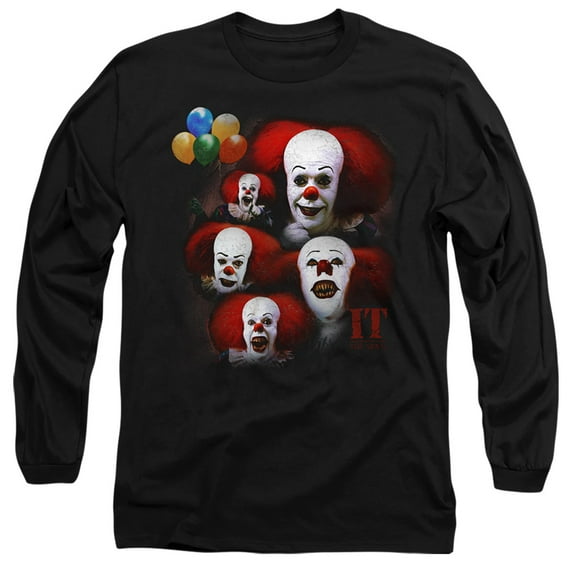 It 1990 - Many Faces Of Pennywise - Long Sleeve Shirt - X-Large
