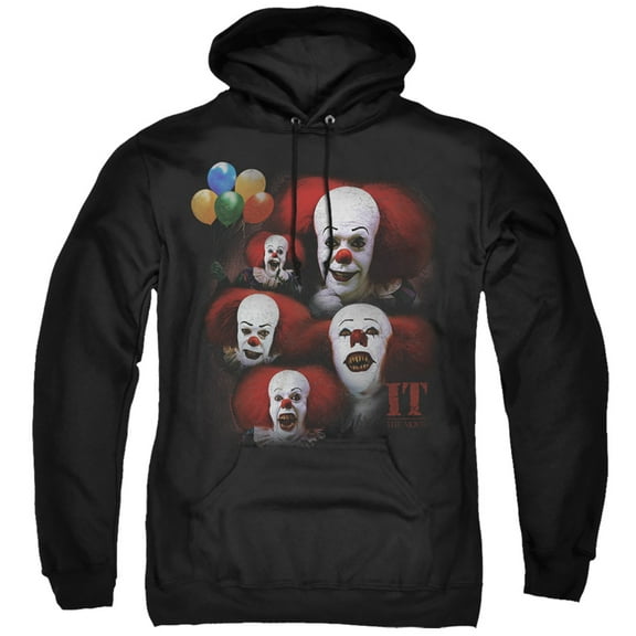 It 1990 - Many Faces Of Pennywise - Pull-Over Hoodie - XXX-Large