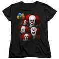thumbnail image 1 of It 1990 - Many Faces Of Pennywise - Women's Short Sleeve Shirt - X-Large, 1 of 2