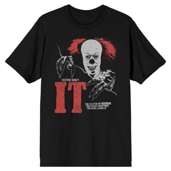 It 1990 Pennywise You'll Float Too Men's Black T-shirt-3XL