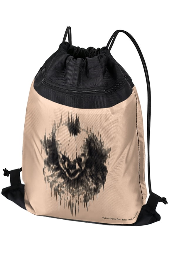 It 2 Pennywise Lines Drawstring Backpack Sports Bag Sackpack 17" x 13", Perfect for Gym, Yoga or Practice