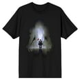 thumbnail image 1 of It 2017 Movie Foggy Pennywise Silhouette Men's Black T-shirt-Large, 1 of 4