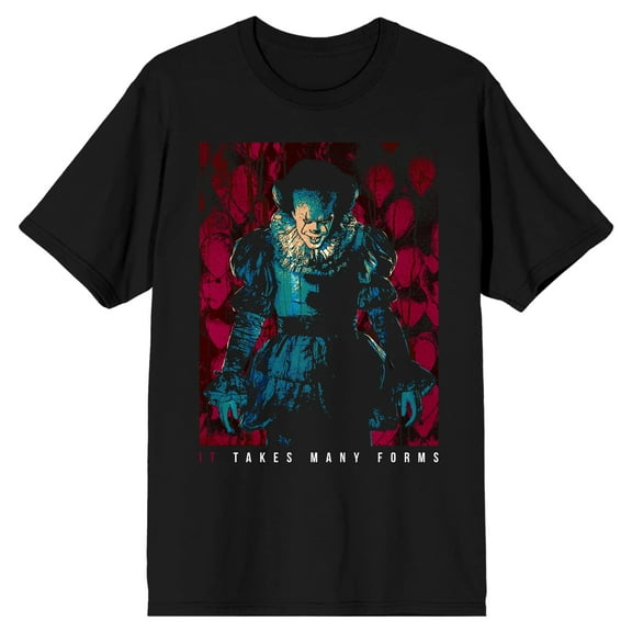It 2017 Pennywise It Takes Many Forms Men's Black T-shirt-Small
