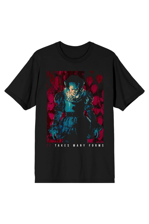 It 2017 Pennywise It Takes Many Forms Men's Black T-shirt-XXL