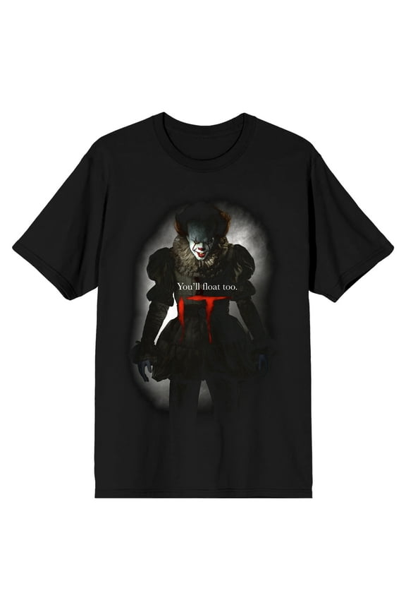 It 2017 Pennywise in Shadows Men's Black T-shirt-XS