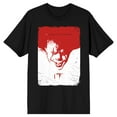 thumbnail image 1 of It 2017 Red and White Pennywise Photograph Men's Black T-shirt-3XL, 1 of 3