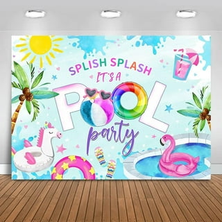 5x3ft Pool Party Backdrop for Birthday Party Decoration. 