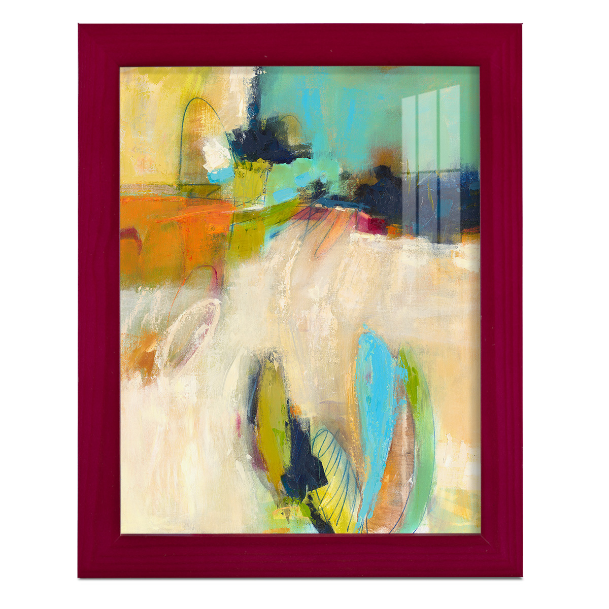It All Adds Up - Framed Print w/glass - Cherry Red
