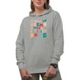 thumbnail image 1 of It Always Seems Impossible Until It's Done Quote, Groovy Retro Wavy Text Merch Gift, Heather Grey Hooded Sweatshirt or Hoodie, 3XL, 1 of 5