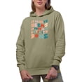 thumbnail image 1 of It Always Seems Impossible Until It's Done Quote, Groovy Retro Wavy Text Merch Gift, Sand Hooded Sweatshirt or Hoodie, 2XL, 1 of 5