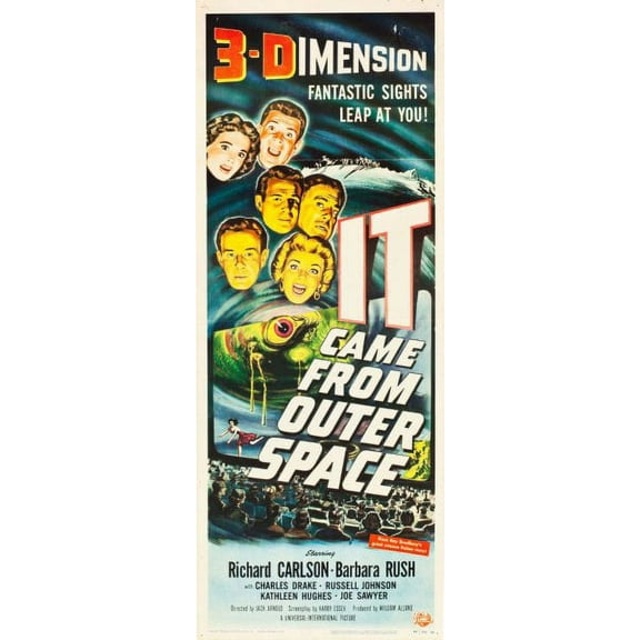 It Came From Outer Space 14x36 Insert Movie Poster Multi-Color Square Adults Best Posters