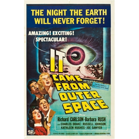 It Came From Outer Space Kathleen Hughes Charles Drake Richard Carlson Barbara Rush On Us Poster Art 1953. Movie Poster Masterprint (24 x 36)