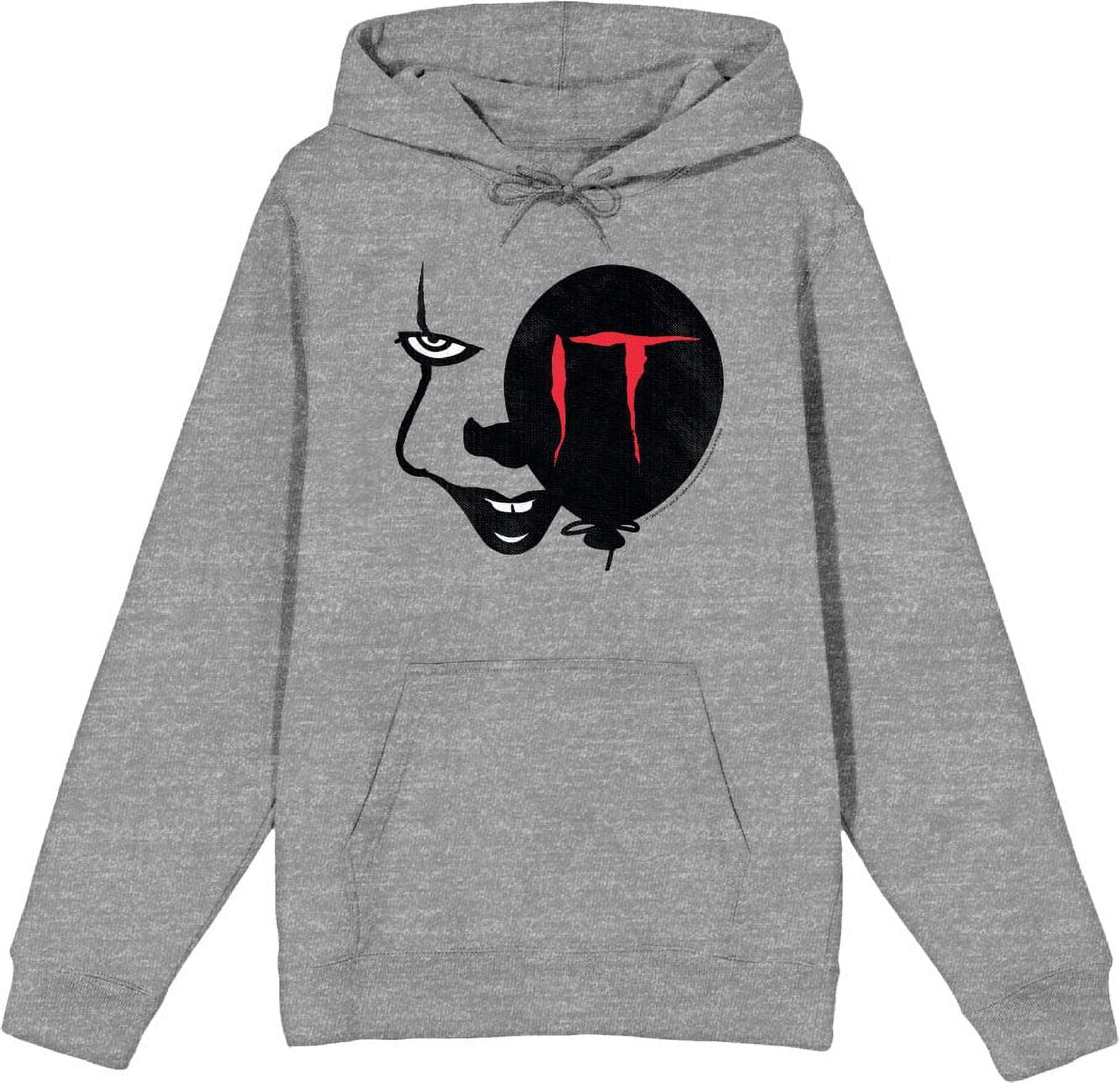 It Chapter 2 Enlarged Pennywise Face Adult White Long Sleeve