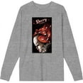 thumbnail image 1 of It Chapter 2 Pennywise Derry Fan Poster Adult Heather Gray Crew Neck Long Sleeve Tee-XL, 1 of 6