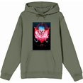 thumbnail image 1 of It Chapter 2 Pennywise Glow Fan Poster Adult Olive Long Sleeve Hoodie-Large, 1 of 3