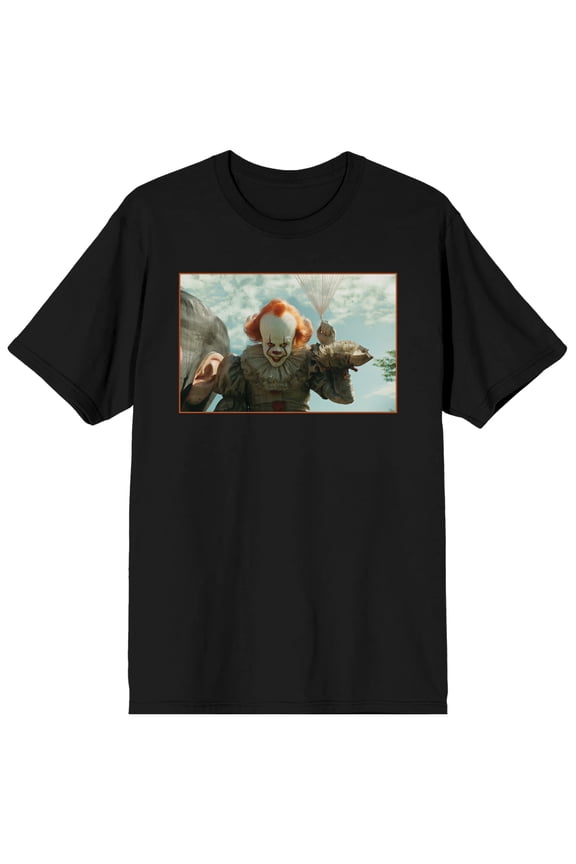 It Chapter 2 Pennywise Screen Capture Men's Black Graphic Tee-Small