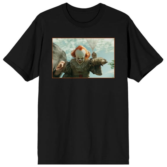 It Chapter 2 Pennywise Screen Capture Men's Black Graphic Tee-XX-Large