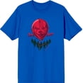 thumbnail image 1 of It Chapter 2 Scary Clown Balloon Men's Blue Crew Neck Short Sleeve Tee-XL, 1 of 4