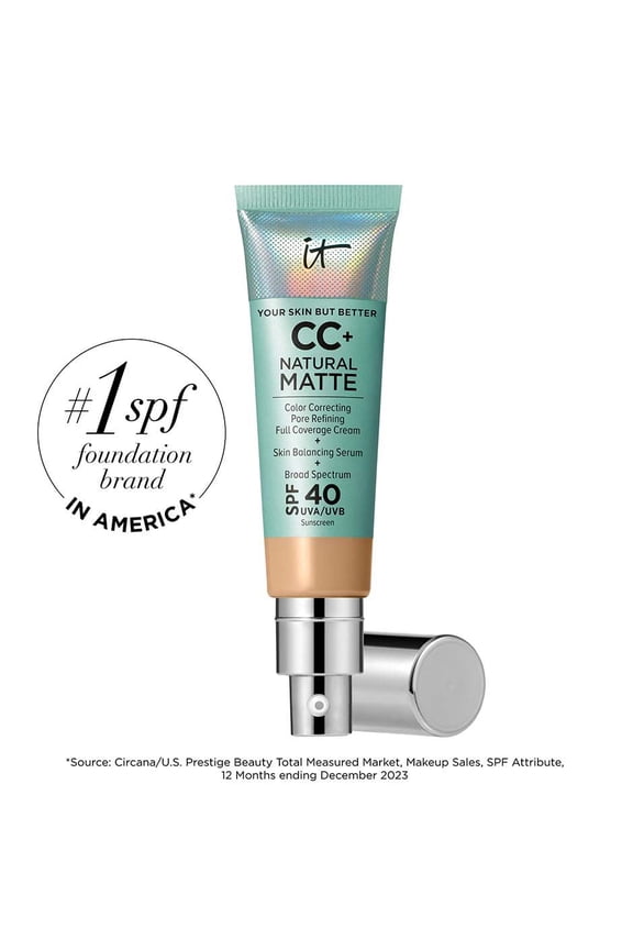 CC+ Natural Matte Foundation 1.08 oz Medium Makeup
