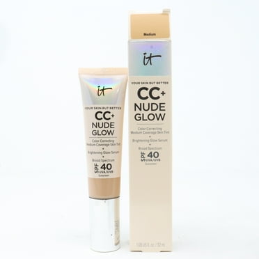 It Cosmetics Cc+ Nude Glow Spf 40 Foundation Medium 1.08oz/32ml New With Box