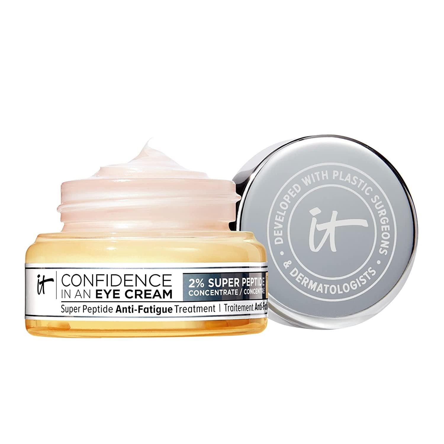 IT Cosmetics Confidence in an Eye Cream Anti-Aging Peptide Eye Cream, 48Hr Hydration With 2% Super Peptide Concentrate, For Day + Night - 0.5fl oz