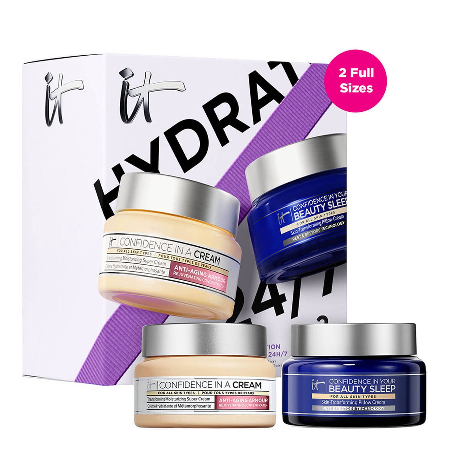 It Cosmetics Confidence in a Cream + In Your Beauty Sleep Night Cream *2 Full Sizes $123