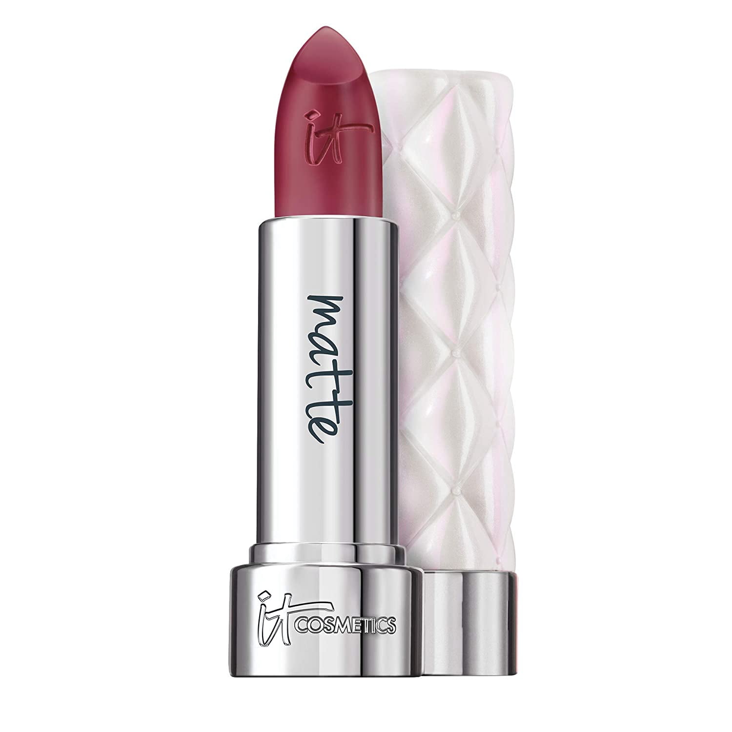 IT Cosmetics Pillow Lips Lipstick, Like a Dream - Red Plum with a Matte Finish - High-Pigment Color & Lip-Plumping Effect - With Collagen, Beeswax & Shea Butter - 0.13 oz Like a Dream (red plum - matte finish)