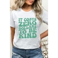 thumbnail image 1 of It Costs Zero Dollars To Be Kind Graphic Tee T-Shirt, 1 of 8