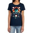 thumbnail image 1 of It Dead Lights Women's T Shirt, Navy, Small, 1 of 6