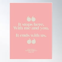 It Ends With Us - Colleen Hoover Quote Poster Wall Art, Modern Wall Decor For Living Room Bedroom, 8x12 UNFRAMED