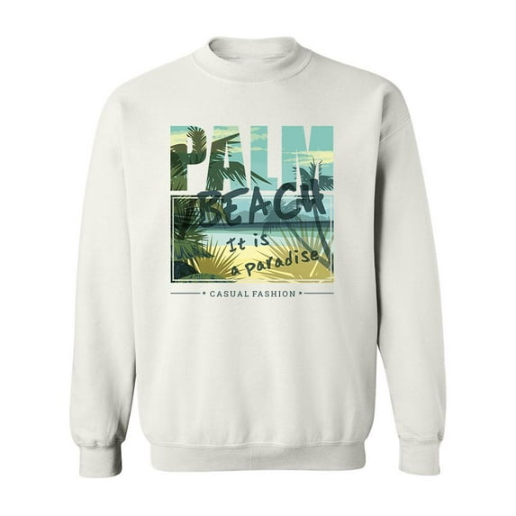 It Is A Paradise, Palm Beach Sweatshirt Men -Image by Shutterstock, Male Large