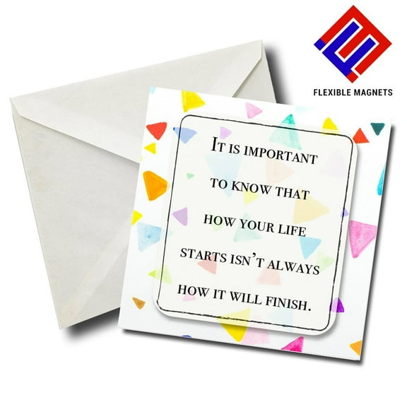 It Is Important To Know That....How It Will Finish Inspirational Quote Magnet for refrigerator. Great Gift! By Flexible Magnets