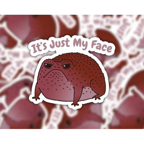 It Is Just My Face Frog Rain Frog Rbf Sticker