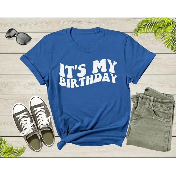 It Is My Birthday Crew Squad Gift Boy Girl Sister Brother T-Shirt Birthday Present T Shirt for Men Women Kids Boys Girls Graphic Tshirt