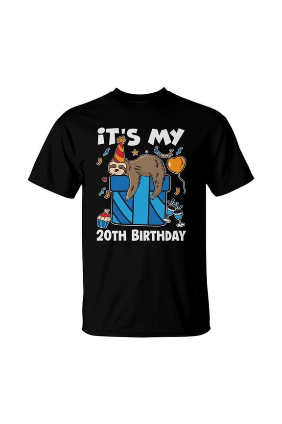 It Is My Birthday Cute Sloth Party Outfit 20Th Birthday Since I Was Born 2002 TShirt