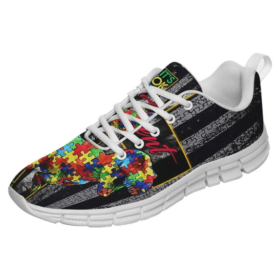 It Is Okay To Be Different Autism Awareness Shoes for Men Women Running Shoes Lightweight Walking Sneakers Mesh Athletic Sport Shoes White Size 8