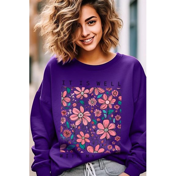It Is Well With My Soul Graphic Fleece Sweatshirts