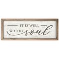 thumbnail image 1 of It Is Well With My Soul Rustic Wood Sign 6x18 (Frame Included), 1 of 1