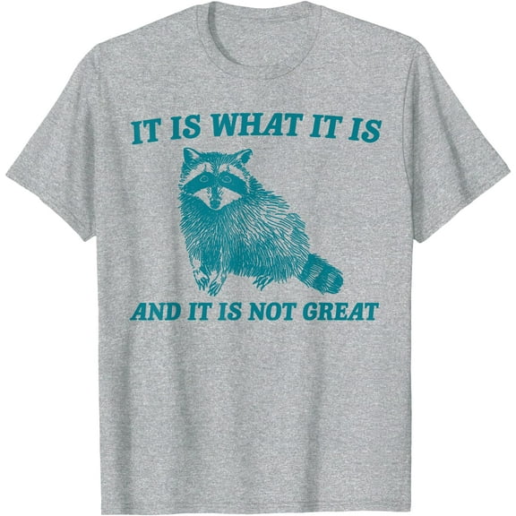 It Is What It Is And It Is Not Great Raccoon Unisex T-Shirt for Men Women Kids Toddler