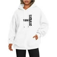 thumbnail image 1 of It Is What It Is Print Hooded Sweatshirts, Women Casual Tops, Daily Hoodies Loose Clothes (S-3XL), 1 of 5